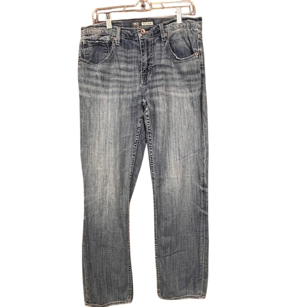BKE Nolan Mens Straight Leg Jeans 32R Medium Wash Blue Denim Pants 32 x 31